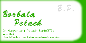 borbala pelach business card